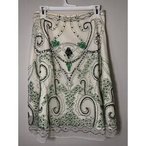 Basil & Maude Vintage Y2K 90s Fairy Beaded Skirt Size 4